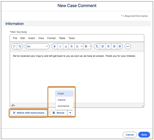 AI Case Comments