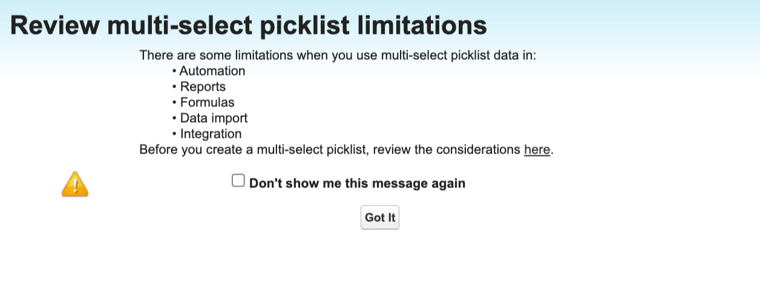 Multi-Select Picklist