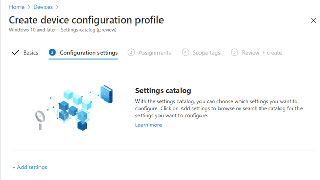 Intune | Device Configuration Settings