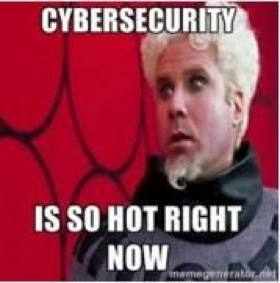 Cybersecurity is so hot right now - Meme
