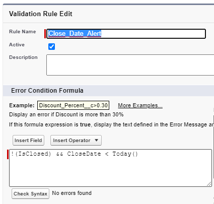 Salesforce Validation Rule Written with Shorthand Operators