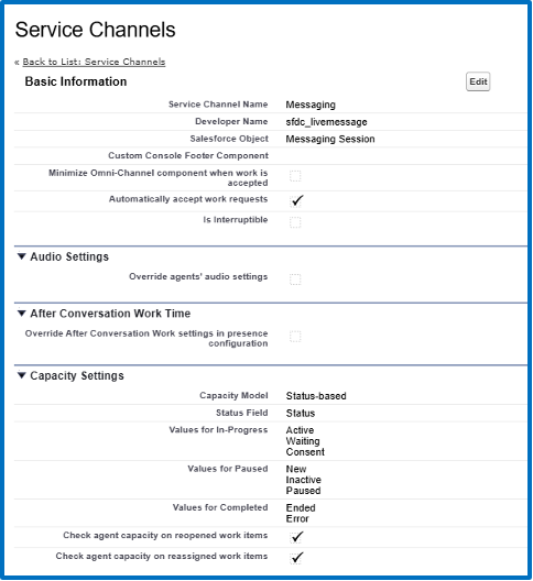 Service Channels