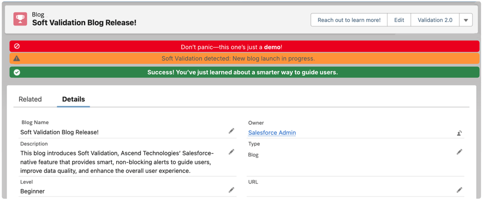 Soft Validation Blog Release