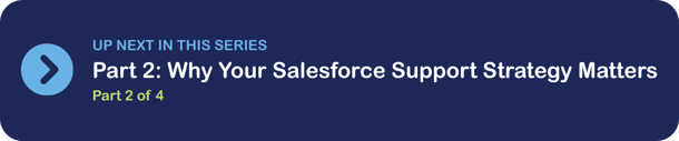 Up next in this series Part 2 Why Your Salesforce Support Strategy Matters